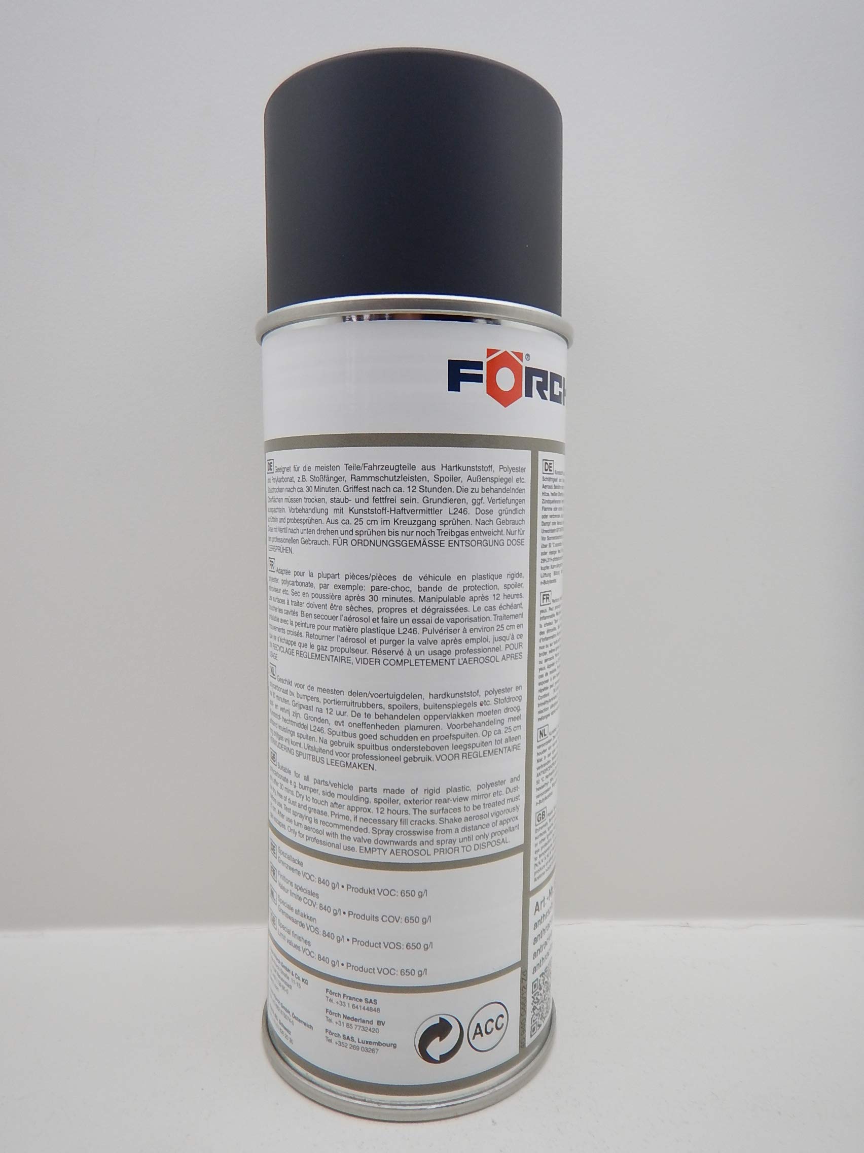 FORCH Kunststoff Lack L246 Spray SPRAYDOSE KUNSTSTOFFLACK ANTHRAZIT 400ml (3)