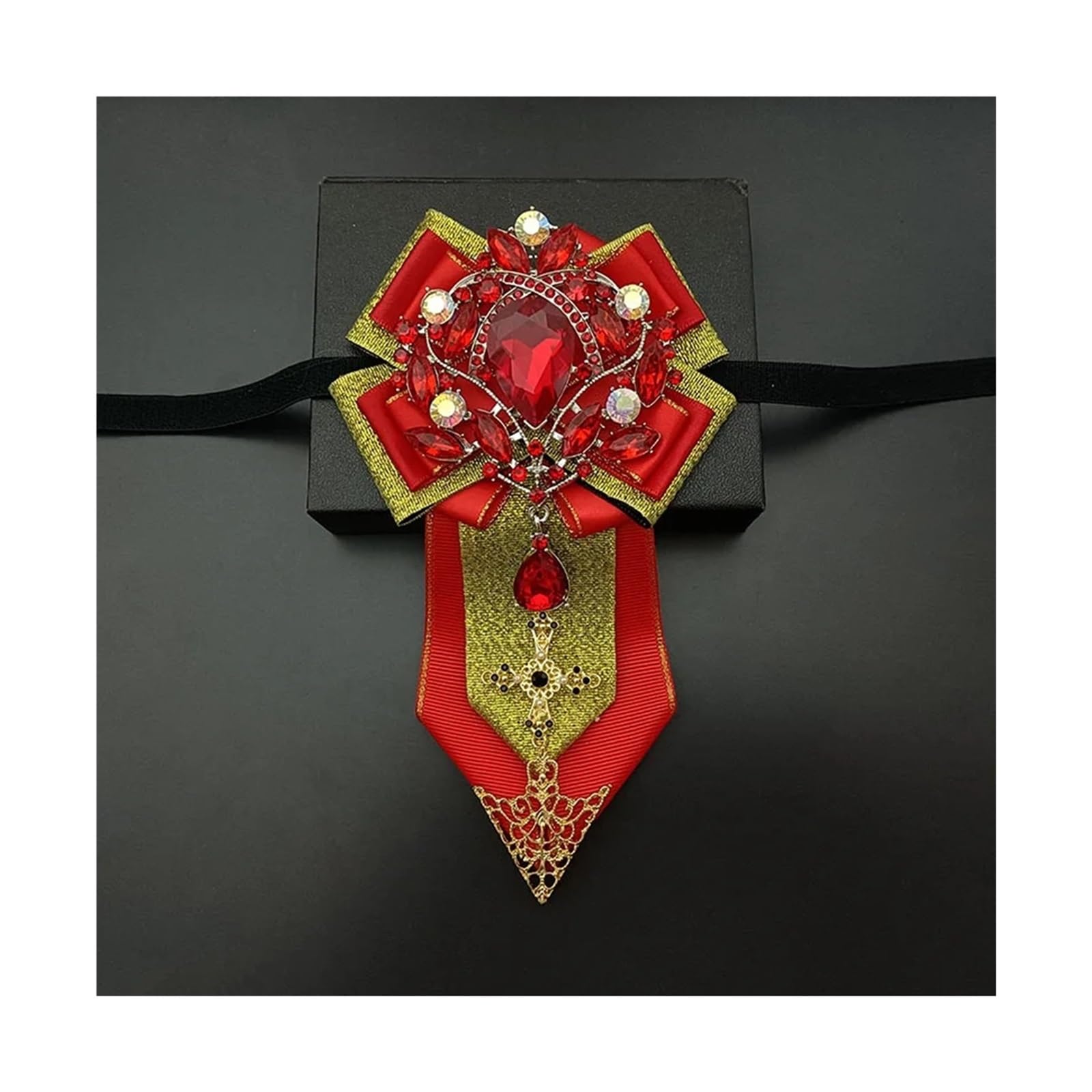 Pajaritas Hombre Pajarita de Boda for Hombre, joyería, Collar de Banquete de Negocios, Pajaritas de Diamantes de imitación con Flores(Color15)