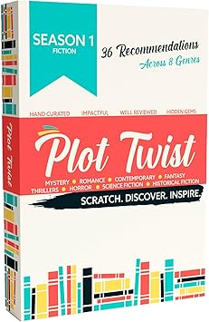 Blue Wasatch Games Plot Twist Season 1 36 Book Recommendation Scratch Off Cards Across 8 Unique Fictional Genres. Gift for Couples, Book Clubs, Readers, Story Lovers.