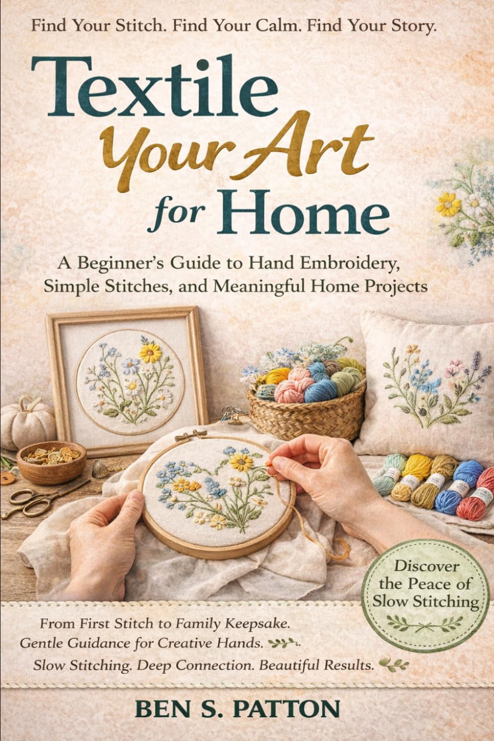 Textile Your Art for Home: A Beginner’s Guide to Hand Embroidery, Simple Stitches, and Meaningful Home Projects