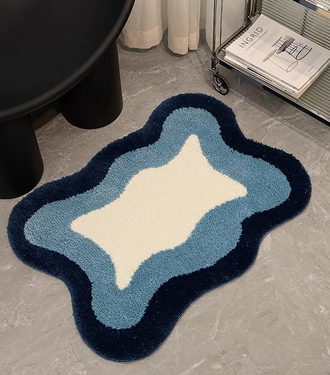 Alfombras de baño irregulares,alfombra de baño de microfibra antideslizante absorbente de agua,alfombras lavables a máquina para bañera, lavabo, ducha,alfombra de puerta de entrada,alfombra de felpa