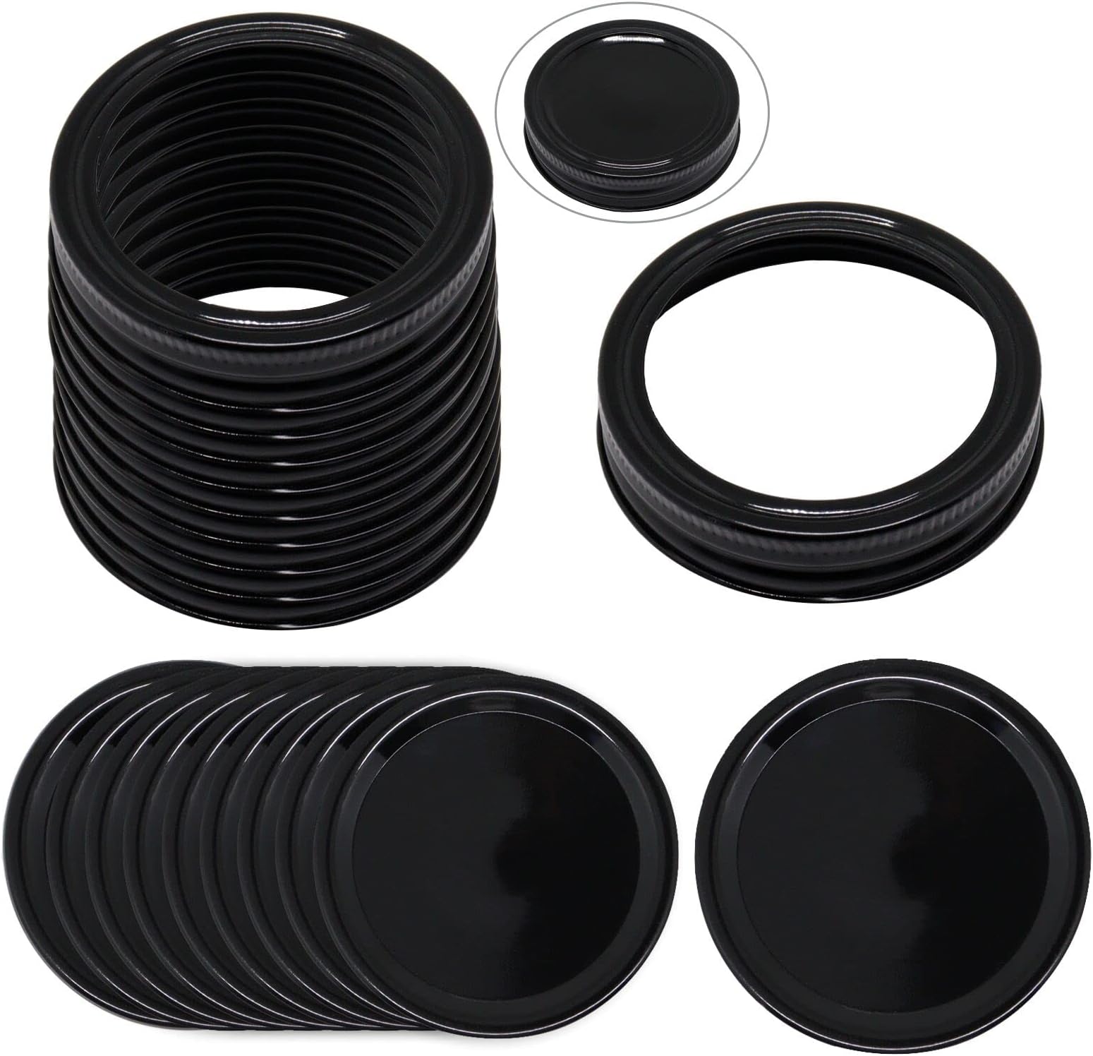 Canning Lids and Rings, 2 3/4 Inches Reusable Mason Jar