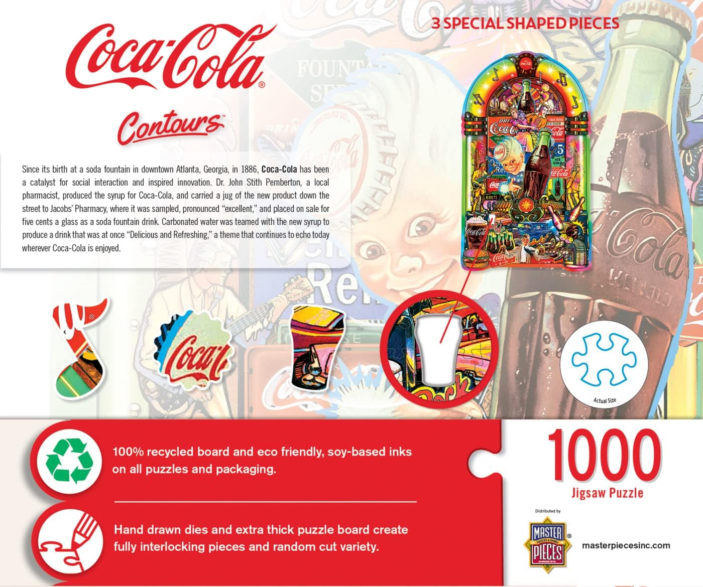 Masterpieces 1000 Piece Jigsaw Puzzle For Adults and Families - Coca-Cola Jukebox - 20.72"x 34.6"