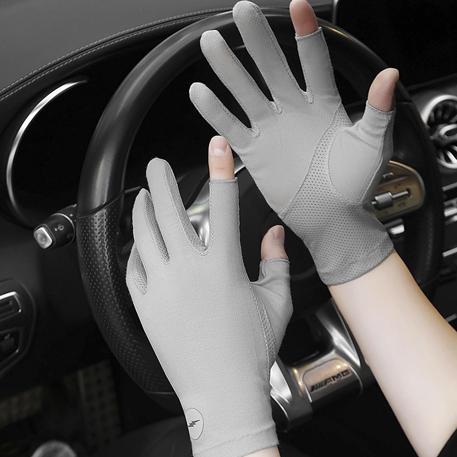 TINAYAUE Cycling Driving Gloves Anti-Slip Sunblock Half Finger Touch Screen Breathable Outdoor Sports Glove for Biking Gym