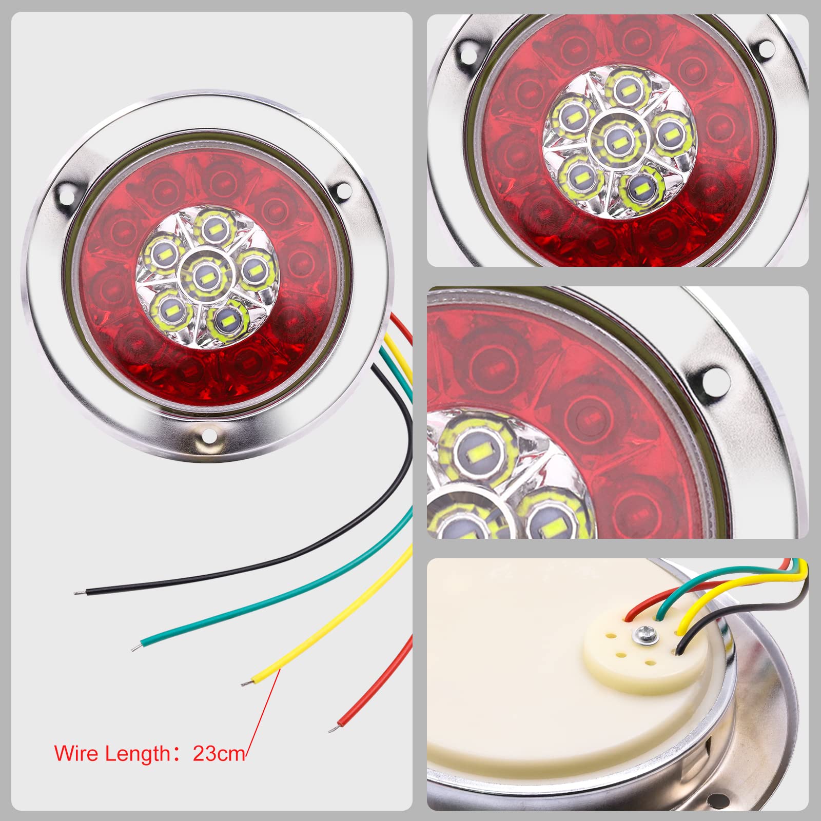 Amazon.co.jp: Aoling トラック用テールランプLED 12V 24V兼用 クリア 