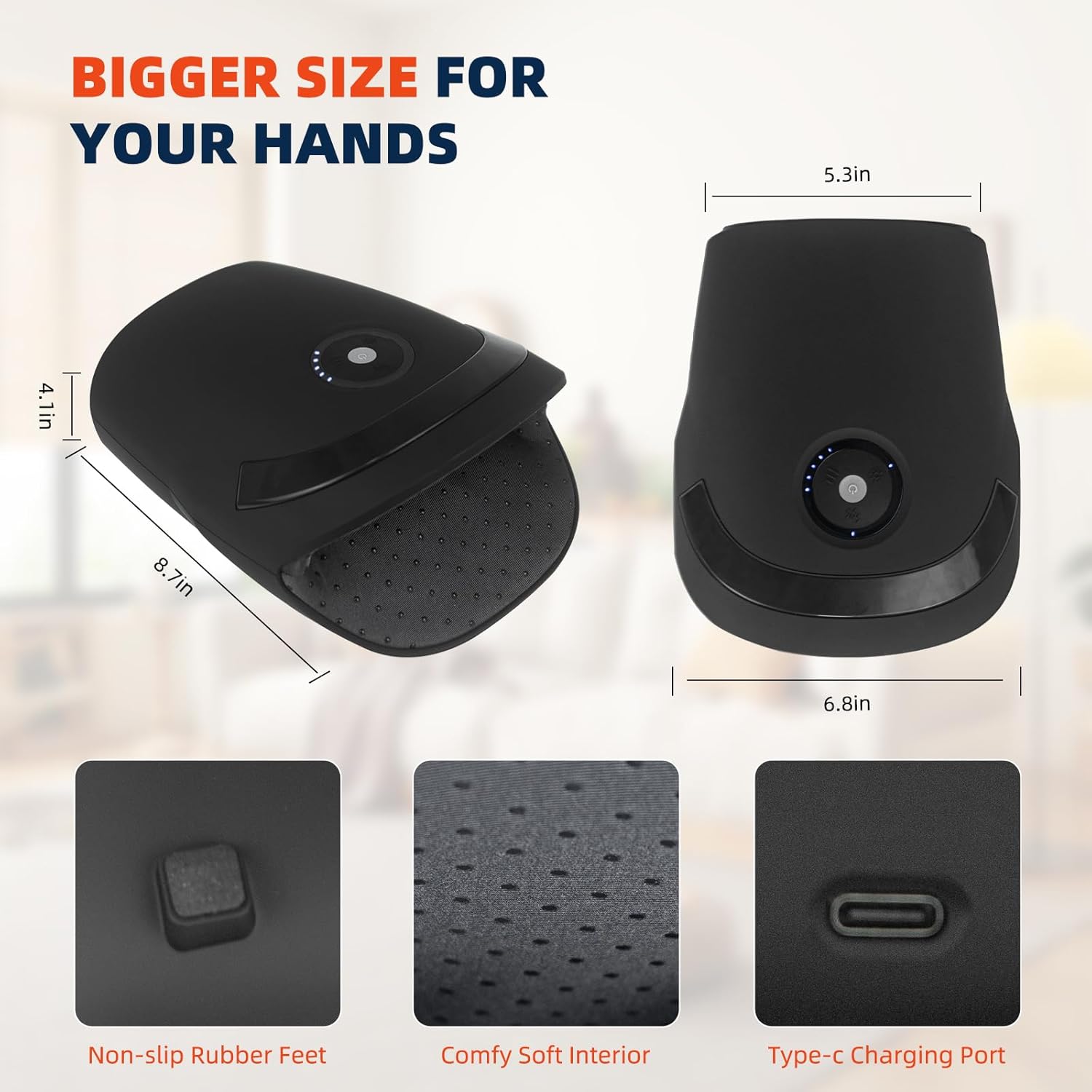 ZhanHao Hand Massage, Hand Machine with Heat and Compression, Electric Hand Massager for Arthritis and Carpal Tunnel,Cordless Massagers, Gift for Women & Men - Image 6