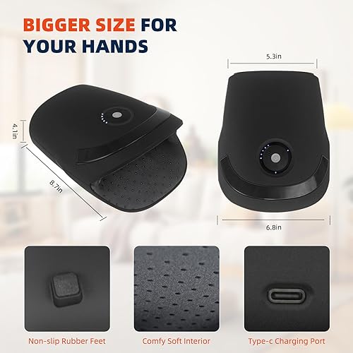 Miniatura 6 de ZhanHao Masaje de manos, máquina de mano con calor y compresión, masajeador eléctrico de manos para artritis y túnel carpiano, masajeadores