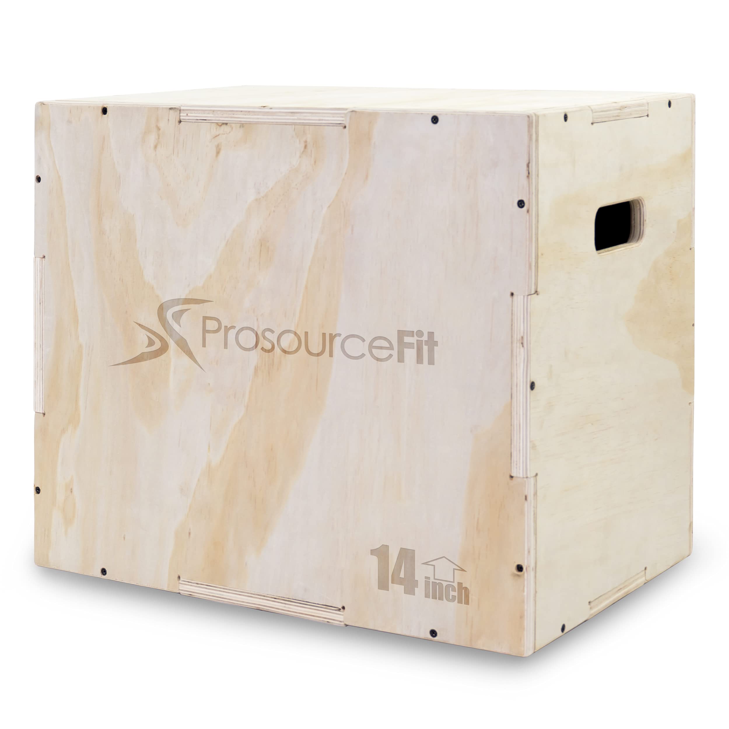 ProsourceFit 3-in-1 Wood Plyometric Jump Box for Crossfit, Agility, Vertical Jump Training & Plyo Workouts, Sizes 16/14/12-picture-14