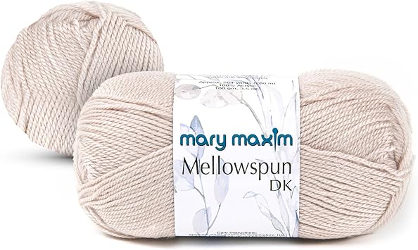 Mary Maxim Mellowspun DK Weight Yarn 284 Yards, 3.5 OZ, Buff