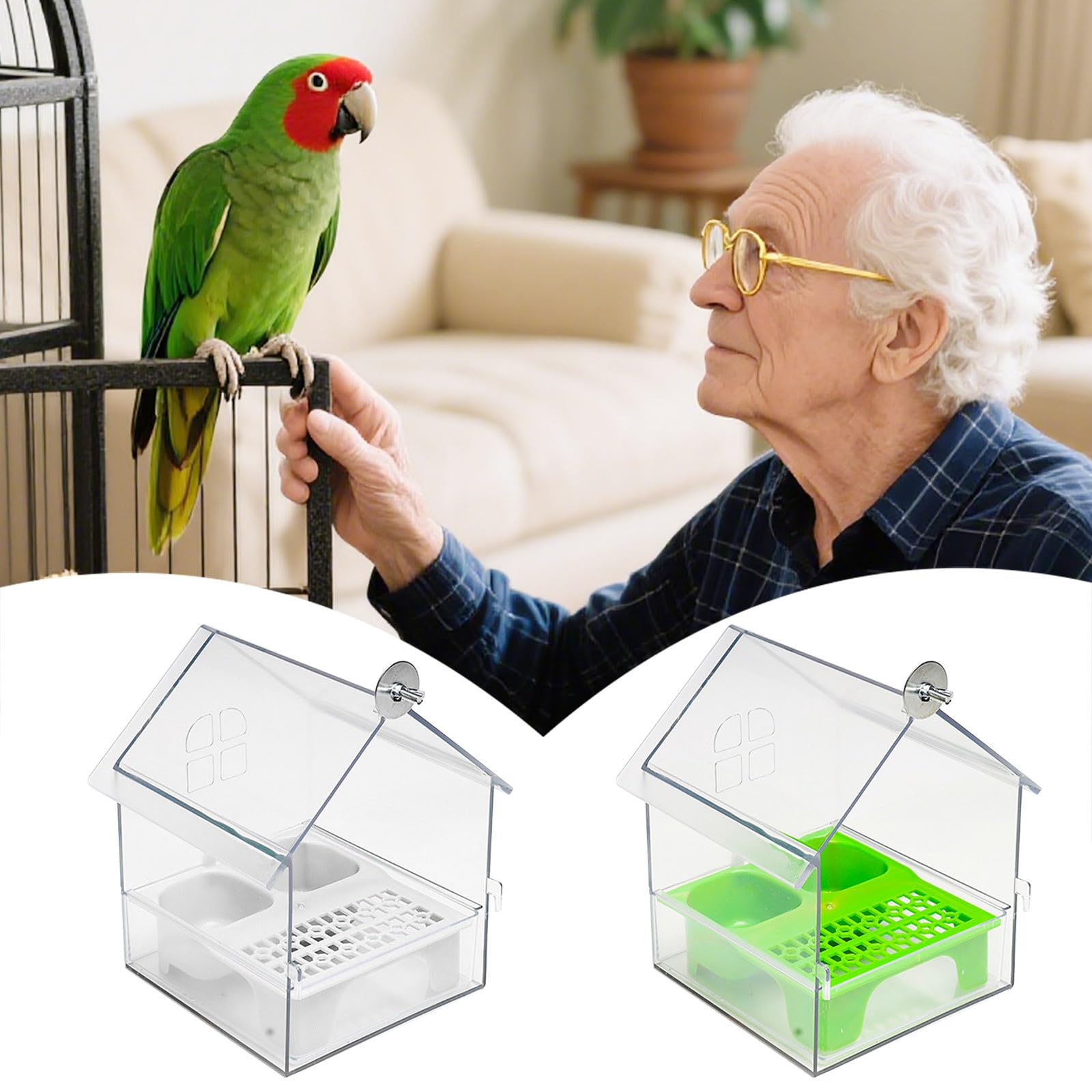 Generisch Eichhörnchensicheres Vogelfutterhaus, Transparente Vogelbadewanne