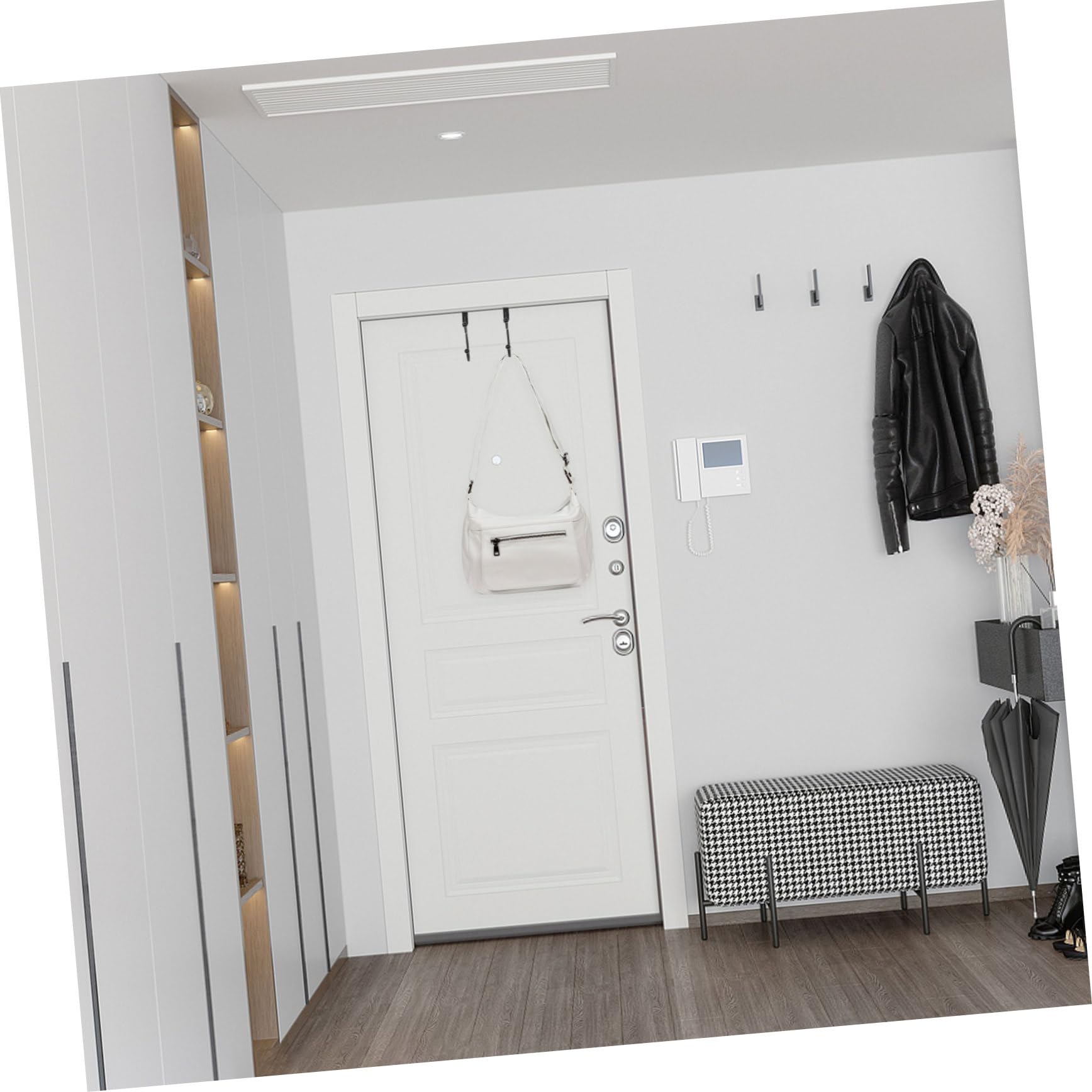 NAMOARLY The Door Hooks 2 Pack Robe Hooks for Storage and Easy to Install for Coats Towels and Wreath Display