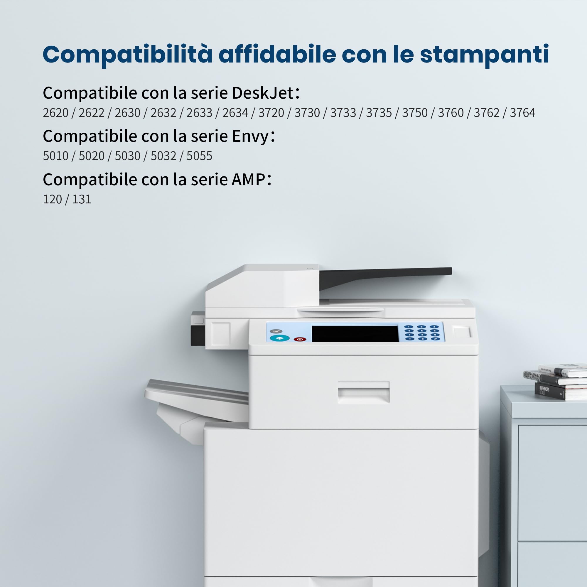 304XL Nero Sostituzione per Cartucce HP 304 304XL Nero per DeskJet 3760 3762 2630 3750 3735 3700 3720 Envy 5010 5030 5032 5020 (2 Nero, Alta capacità)