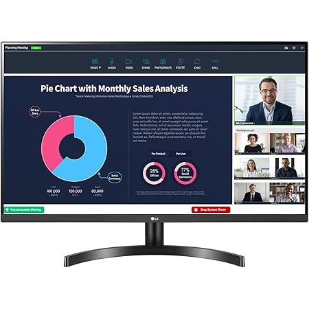 LG 32Qn600 32 Inches (80 Cm) Qhd 2K LCD 2560 X 1440 Pixels IPS Display 3 Side Borderless - HDR 10, Srgb 99%, AMD Free Sync - Dual Hdmi, Display Port (Black)