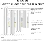 Joydeco Blackout Curtains 2 Panels, Black Out Curtains 84 Inches Long, Room Darkening Grommet Drapes for Bedroom Living Room Windows (W52 x L84 Inch, Dark Grey)