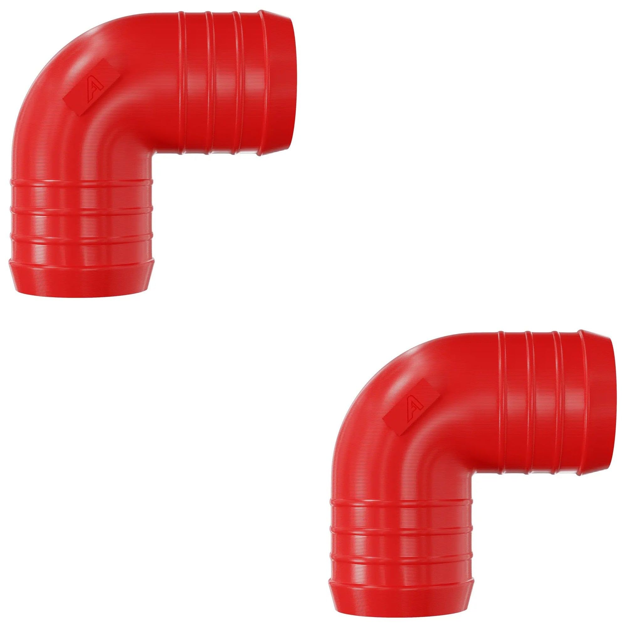 2 Pack 8mm 90 Degree Barbed Plastic Hose Elbow Joiner Connector Red — image 1