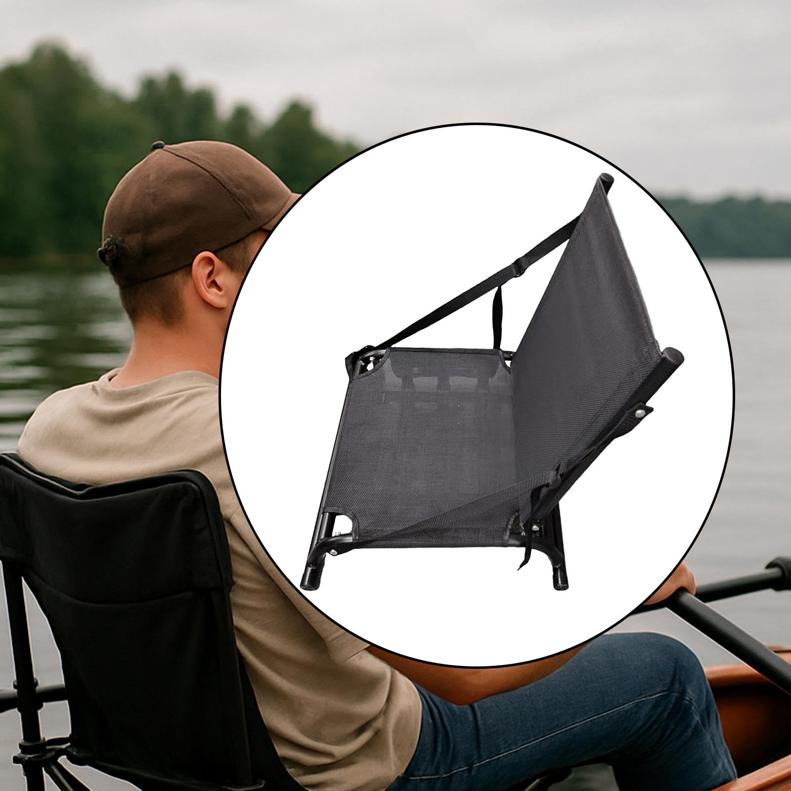 Asiento de Kayak con Respaldo Plegable para Pesca, Y Canoa