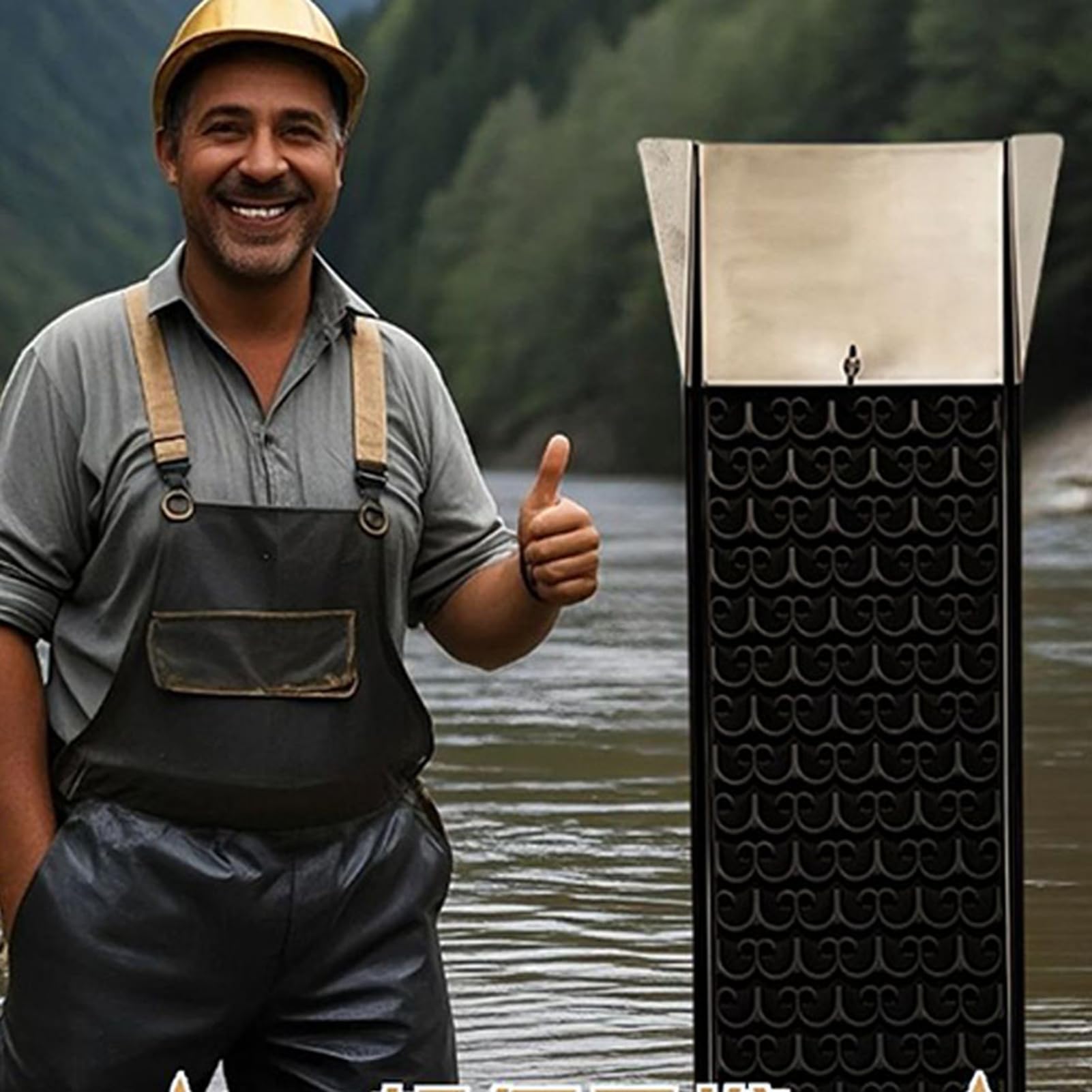 Goldsuchmatte, Strapazierfähiges Gummi mit Rillen