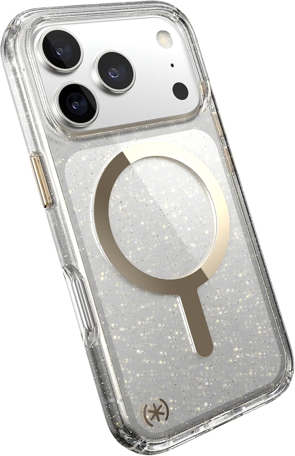 Speck Presidio LUX for iPhone 17 Pro Case, MagSafe-Compatible, Slim Protective Case, Glitter/Gold Metallic - Image 4