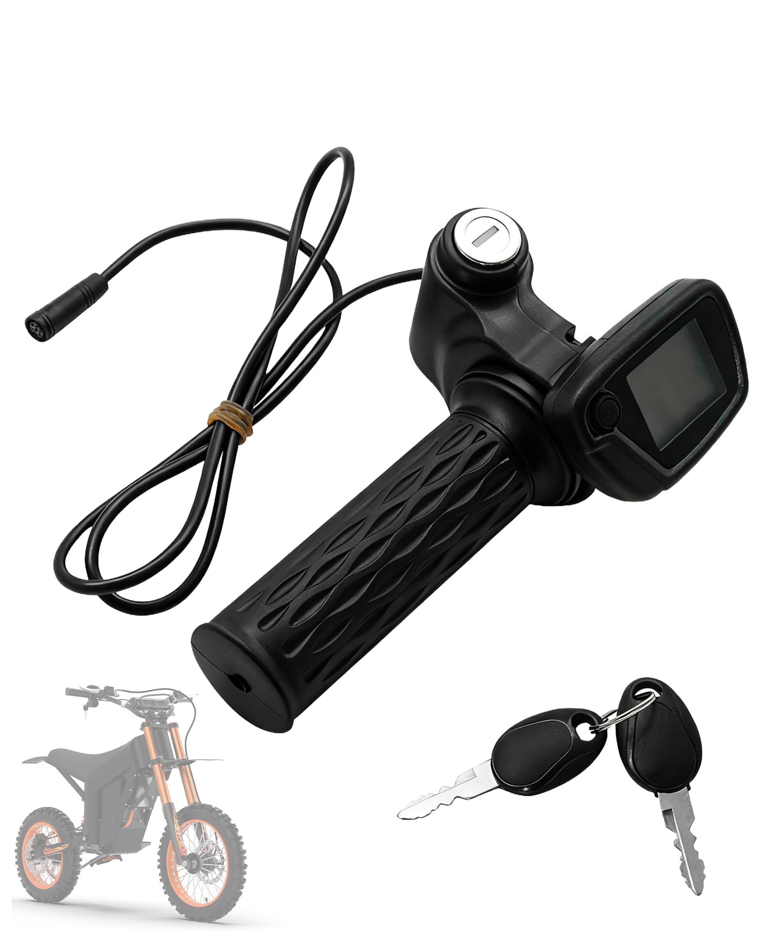 Poignées d'accélérateur pour vélo électrique 48 V avec écran LCD compatible avec Tuttio Soleil 01.