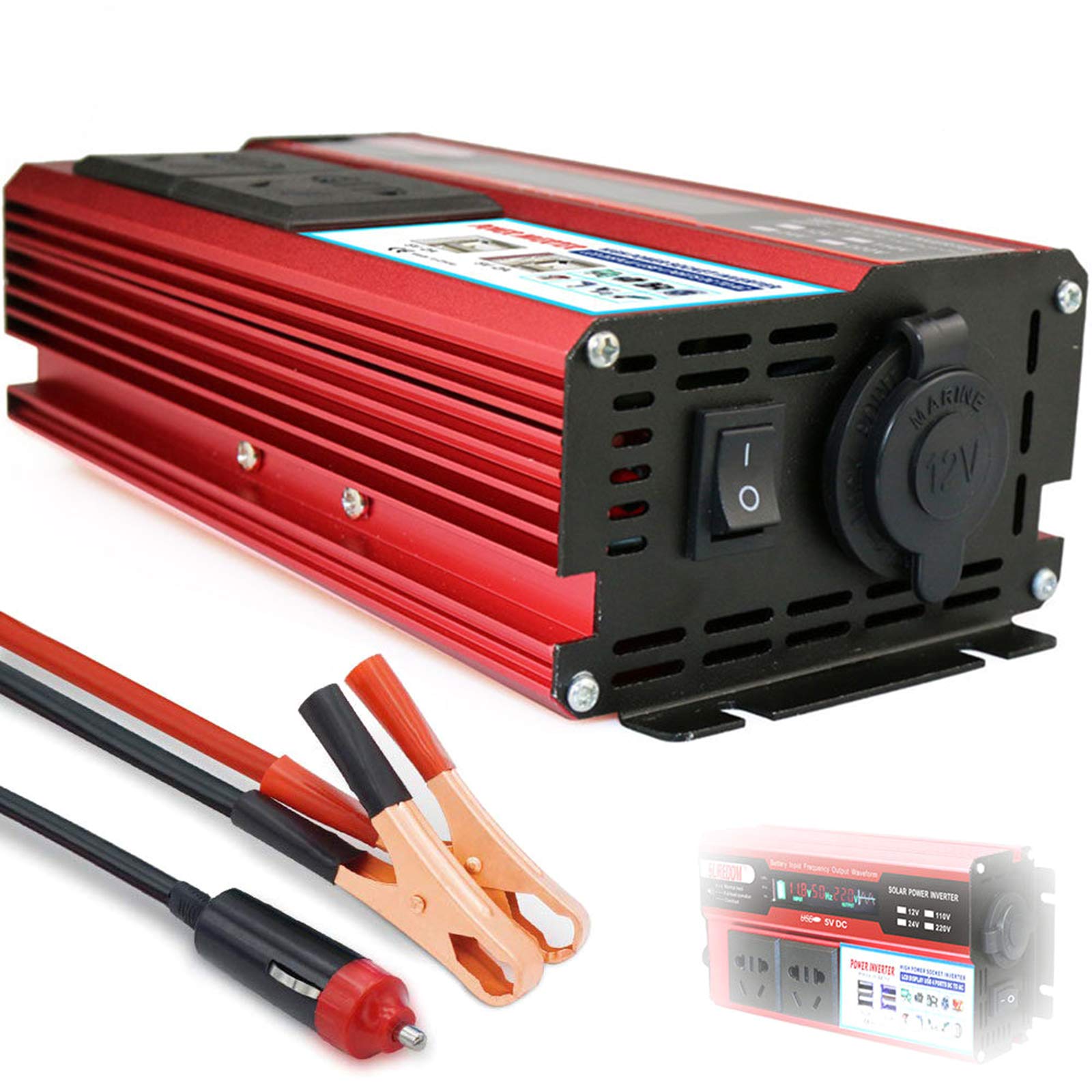 Onduleur 24V vers 230V 500W, rechargez vos ordinateurs en voiture sans panne