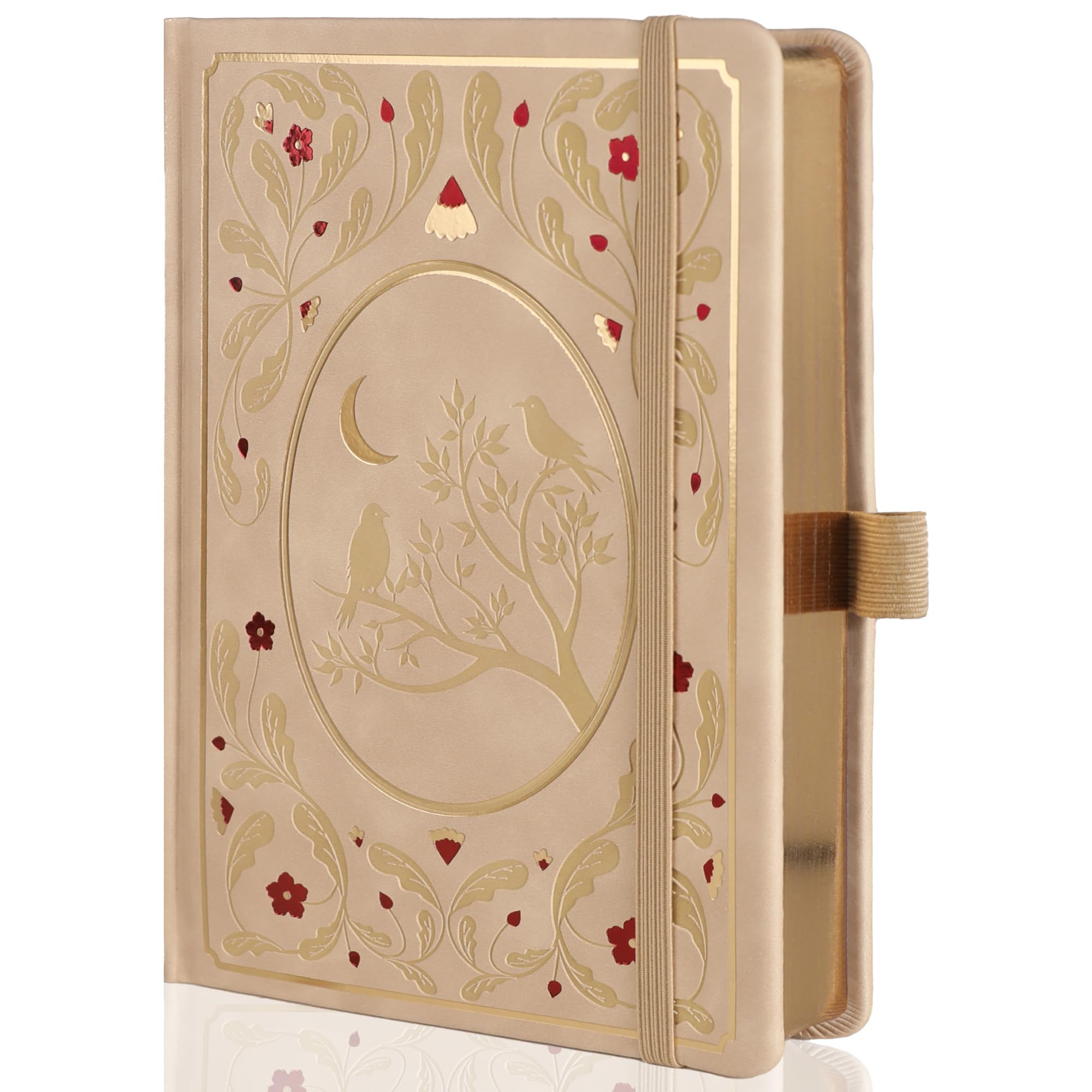 TIEFOSSI Lined Journal Notebook, A5 Hardcover Ruled Journals for Writing Women, 100gsm Thick Paper, 320 Numbered Pages, for Journaling Organization