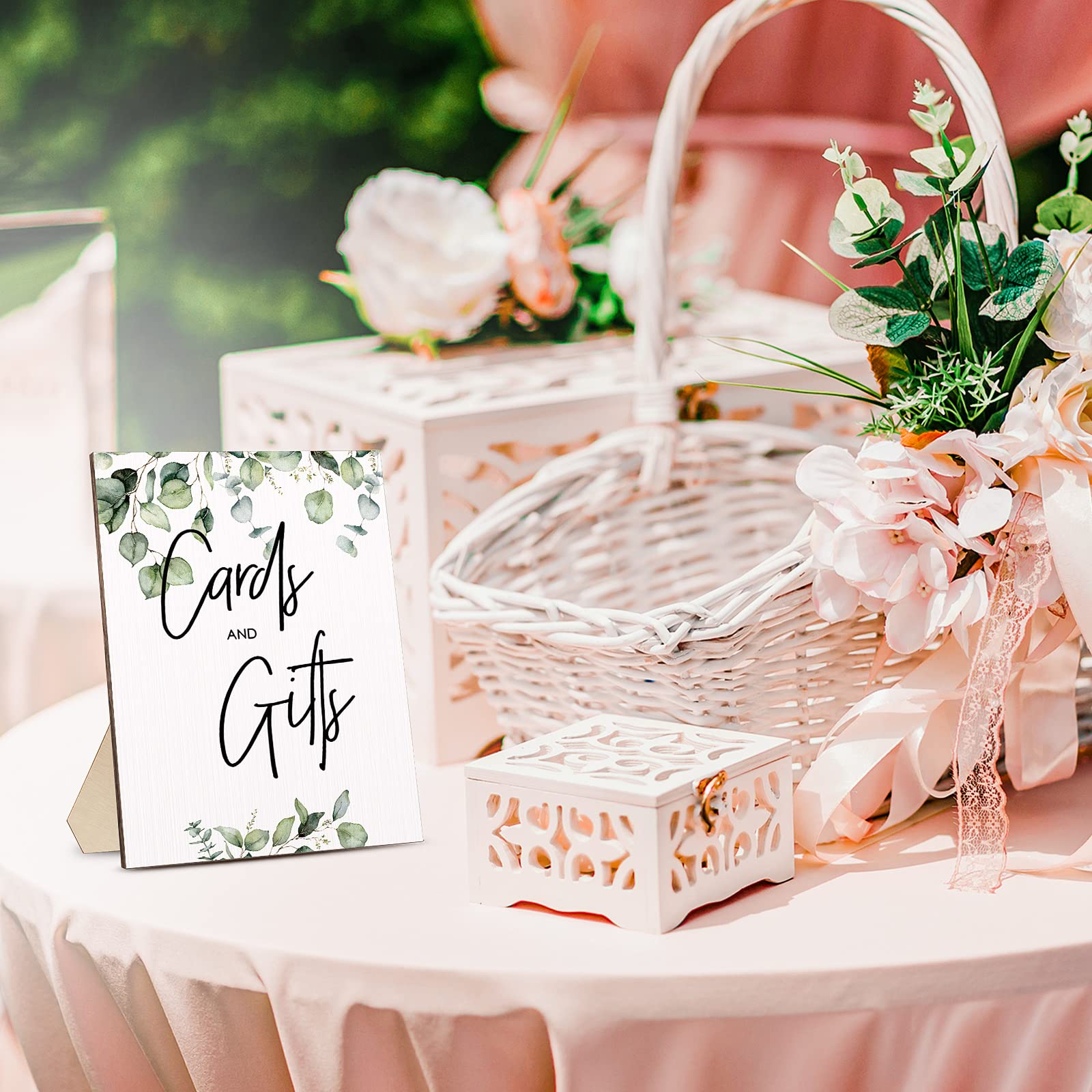 Roowest Gedenktafel für Hochzeit, Gedenkkarten und Geschenke, Aufschrift "If Heaven Wasn't So Far Away", Hochzeitsschilder für Zeremonie und Empfang, 4 Stück