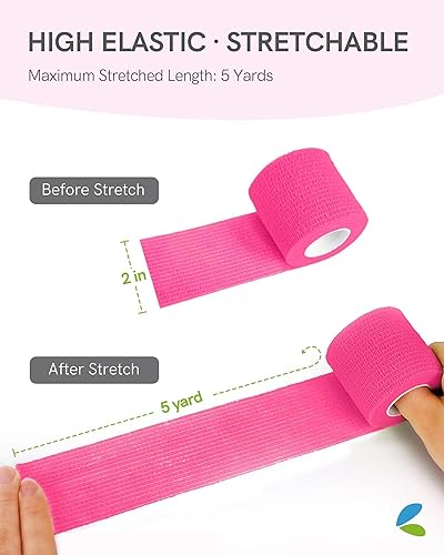 Miniatura 3 de FriCARE Envoltura de vendaje autoadhesiva, cinta médica en kit de primeros auxilios, vendajes cohesivos para heridas, veterinario deportivo, 2