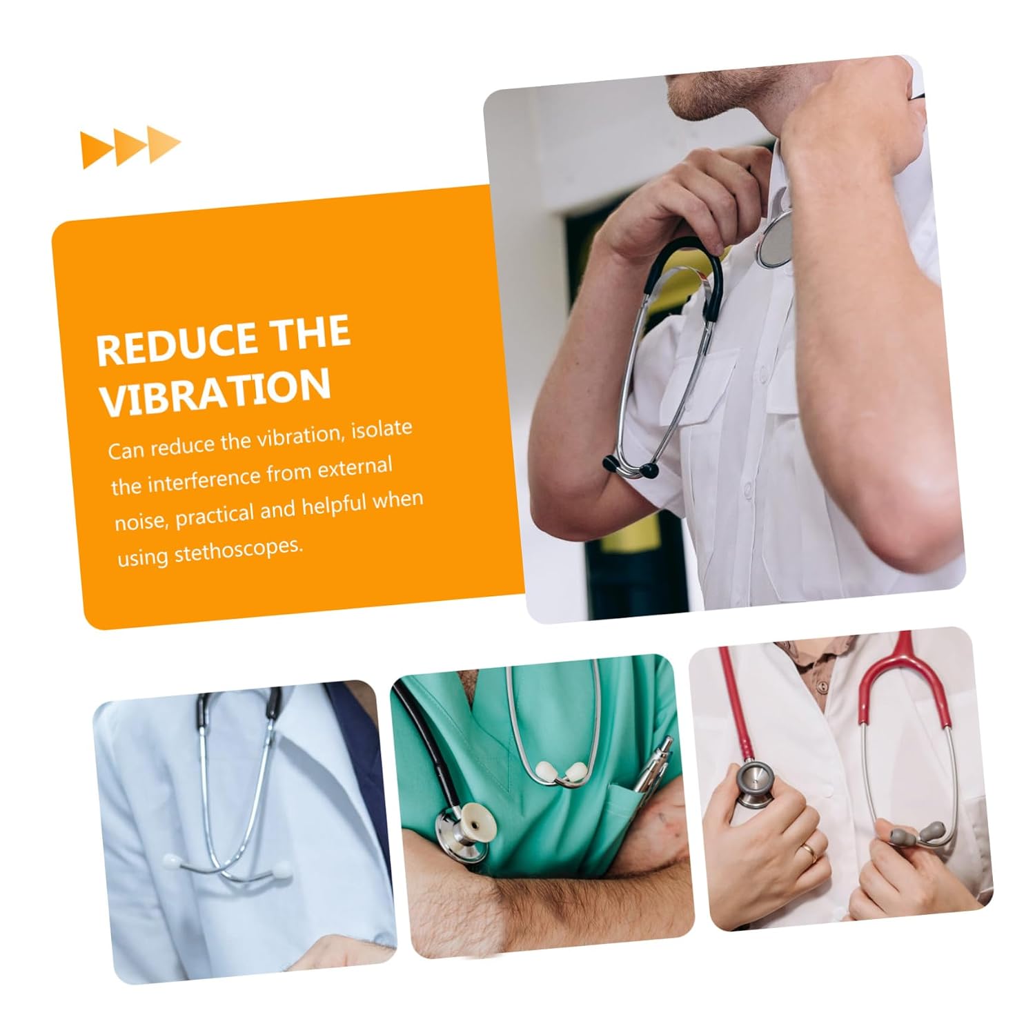 1 Set Stethoscope Replacement Parts Ear Diaphragm Kit for Healthcare Professionals Lightweight Pe Material Compatible with Adult Pediatric Use