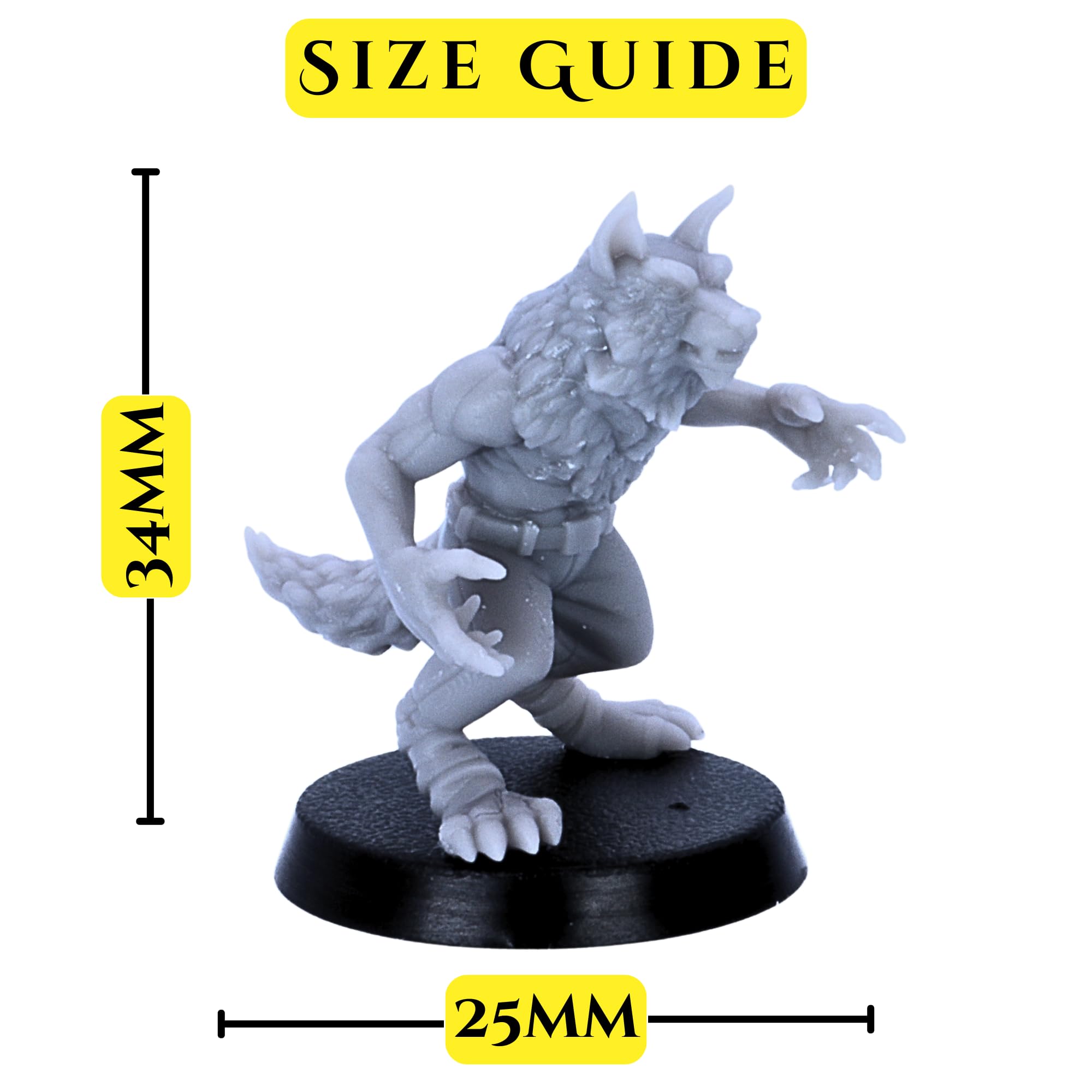 Forged Terrain Werewolf Soldiers - 5 WW2 Werewolf Miniatures for Tabletop Wargames, Grey, 32mm Scale - Image 2