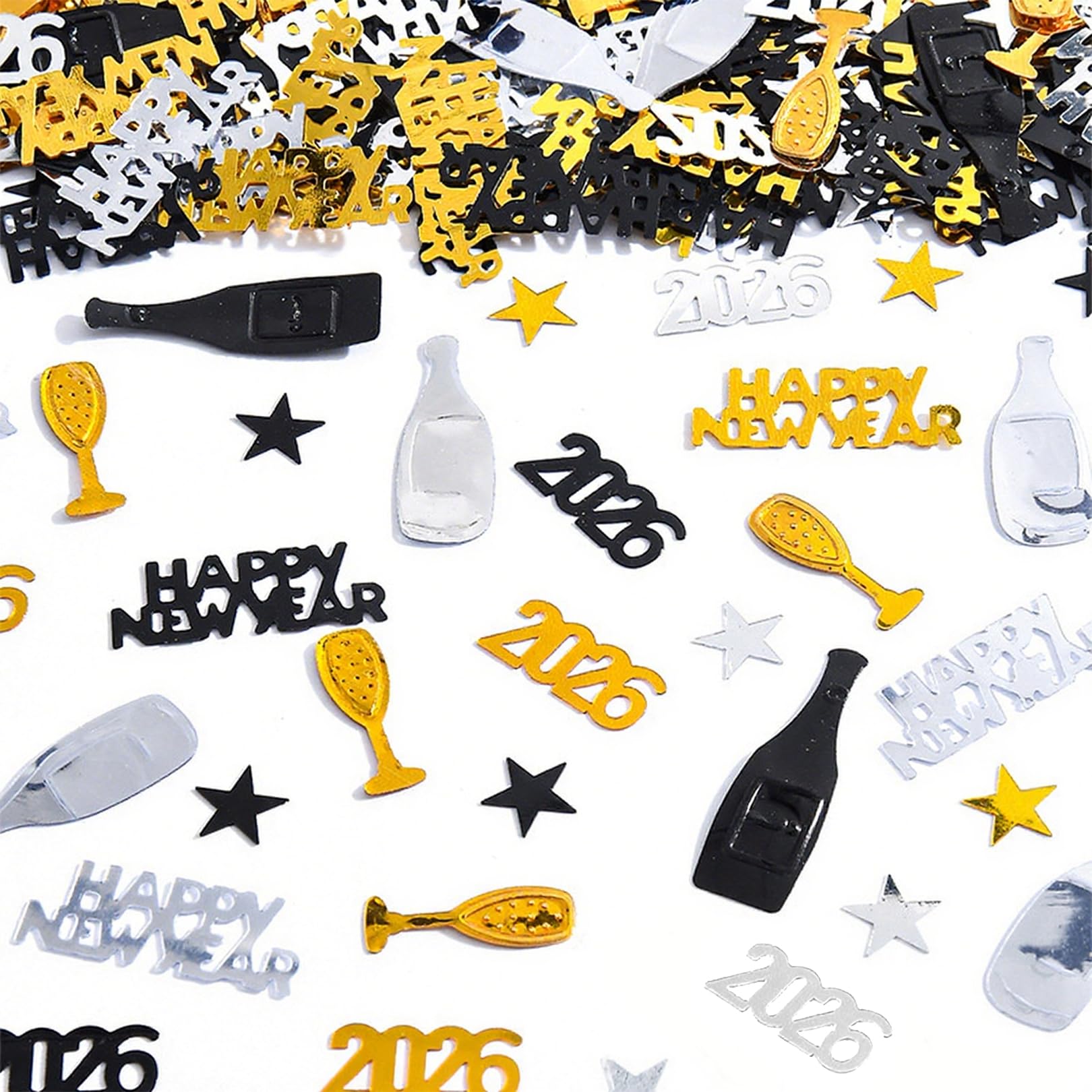 Silvester Deko 2026 Konfetti,Happy New Year Deko Co Produktbild-Vorschau 14