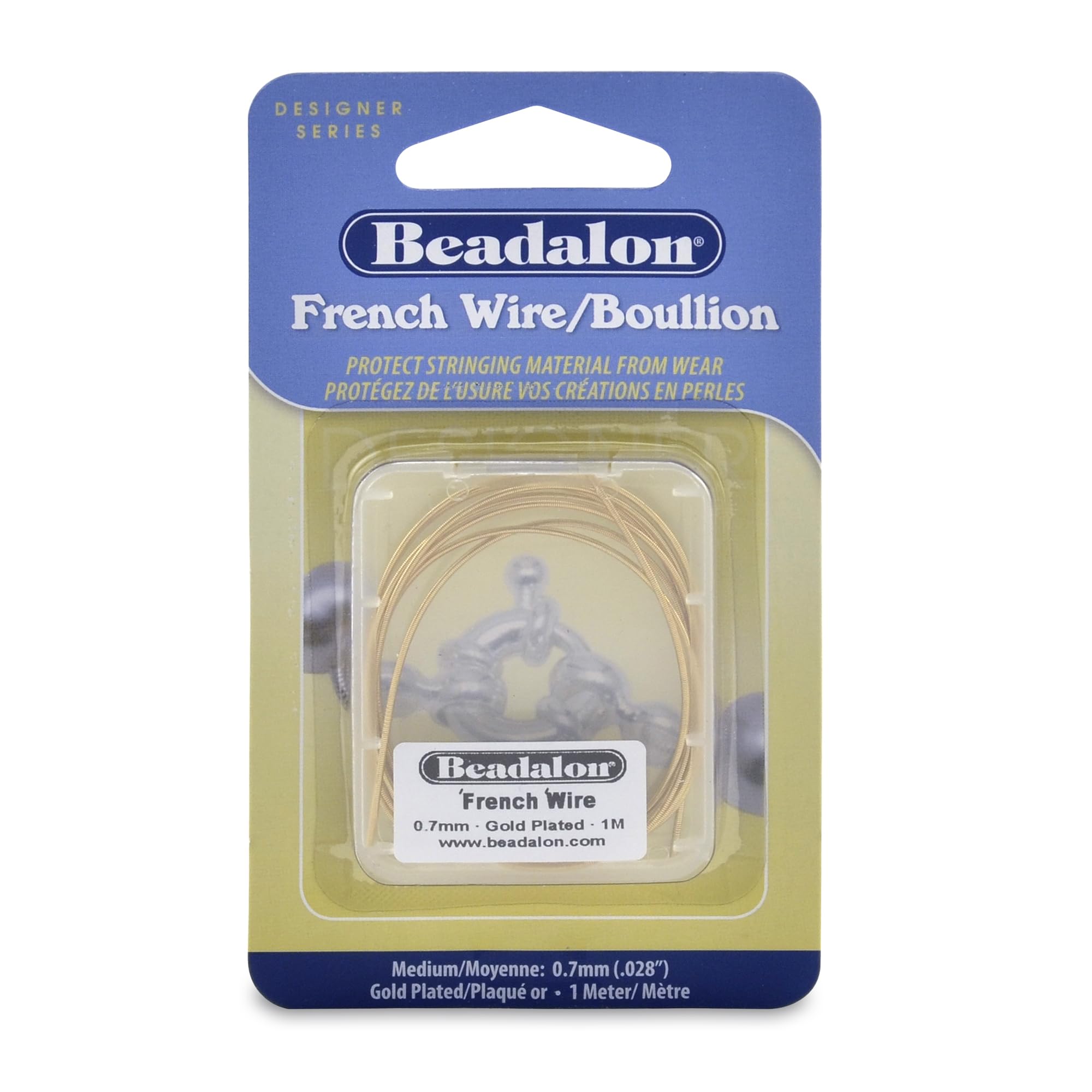 Canutillo de oro Beadalon de 0.7mm para proteger hilos en joyería de alta calidad