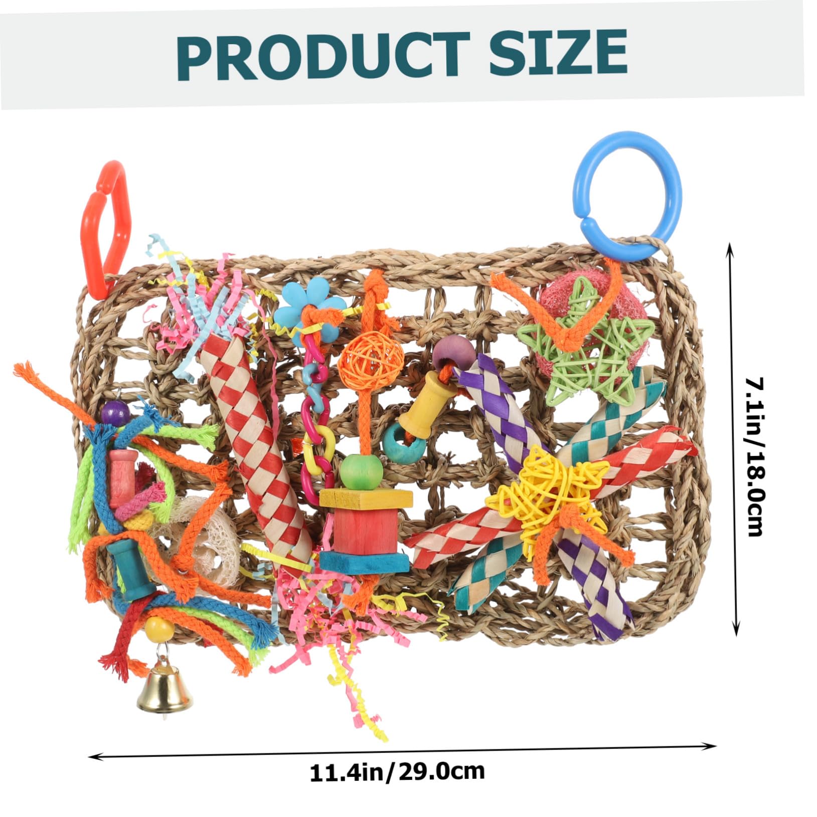 Happyyami 2stücke Parrot Spielzeug Seegras Hängende Matte Für Vögel Kauspielzeug Und Zubehör Für Vogelkäfige Und Dekorieren