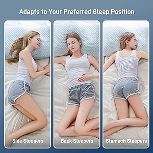 Alkyonos Shredded Memory Foam Cooling Medium Soft Bamboo Viscose Pillows King Set of 2, Adjustable Hypoallergenic Hotel Quality Pillows for Back, Stomach and Side Sleeper, Oeko-TEX Certified