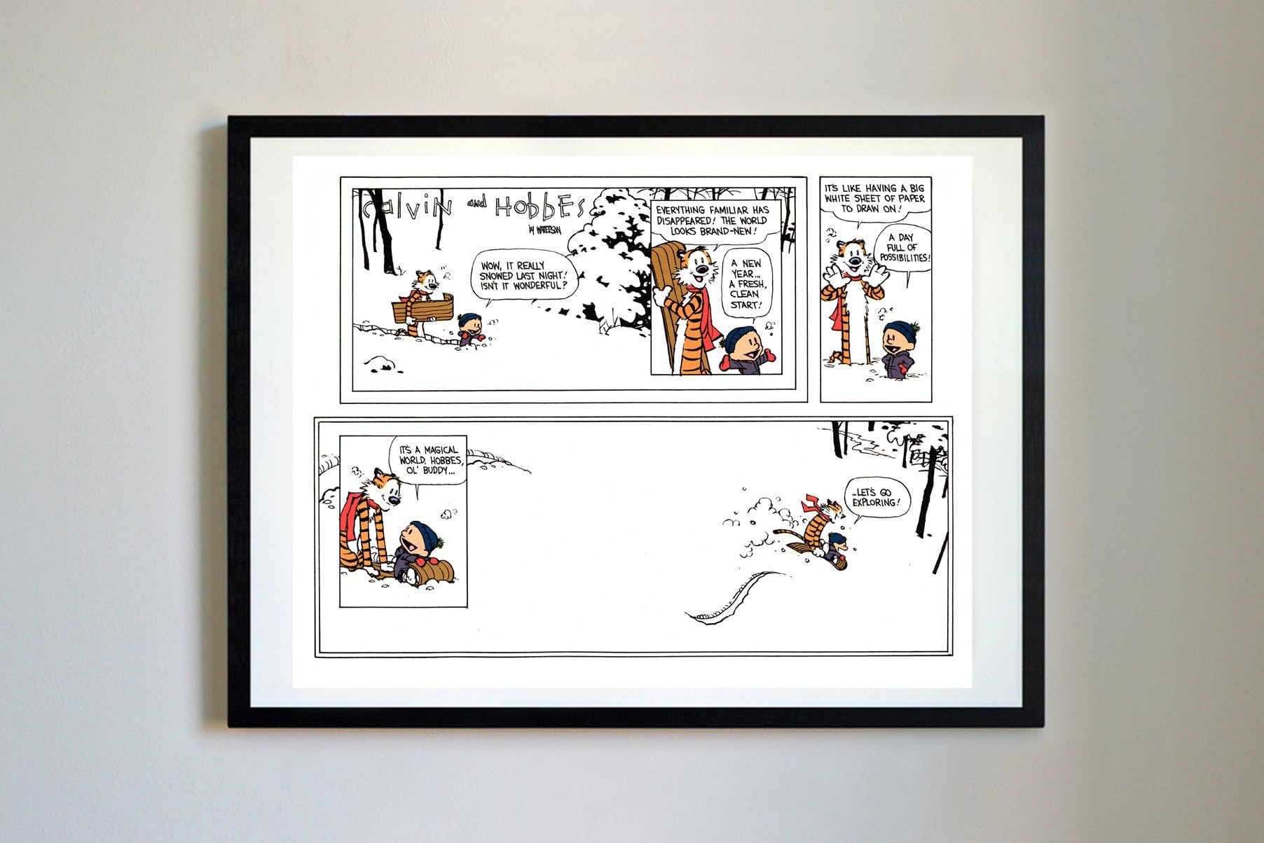 Calvin and Hobbes #69 Art Print Poster - Last Comic - Lets Go Exploring (16x20)