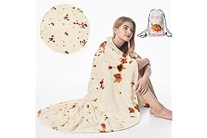 Double-Sided Britto-Blanket: Wrap Yourself in a Tortilla!