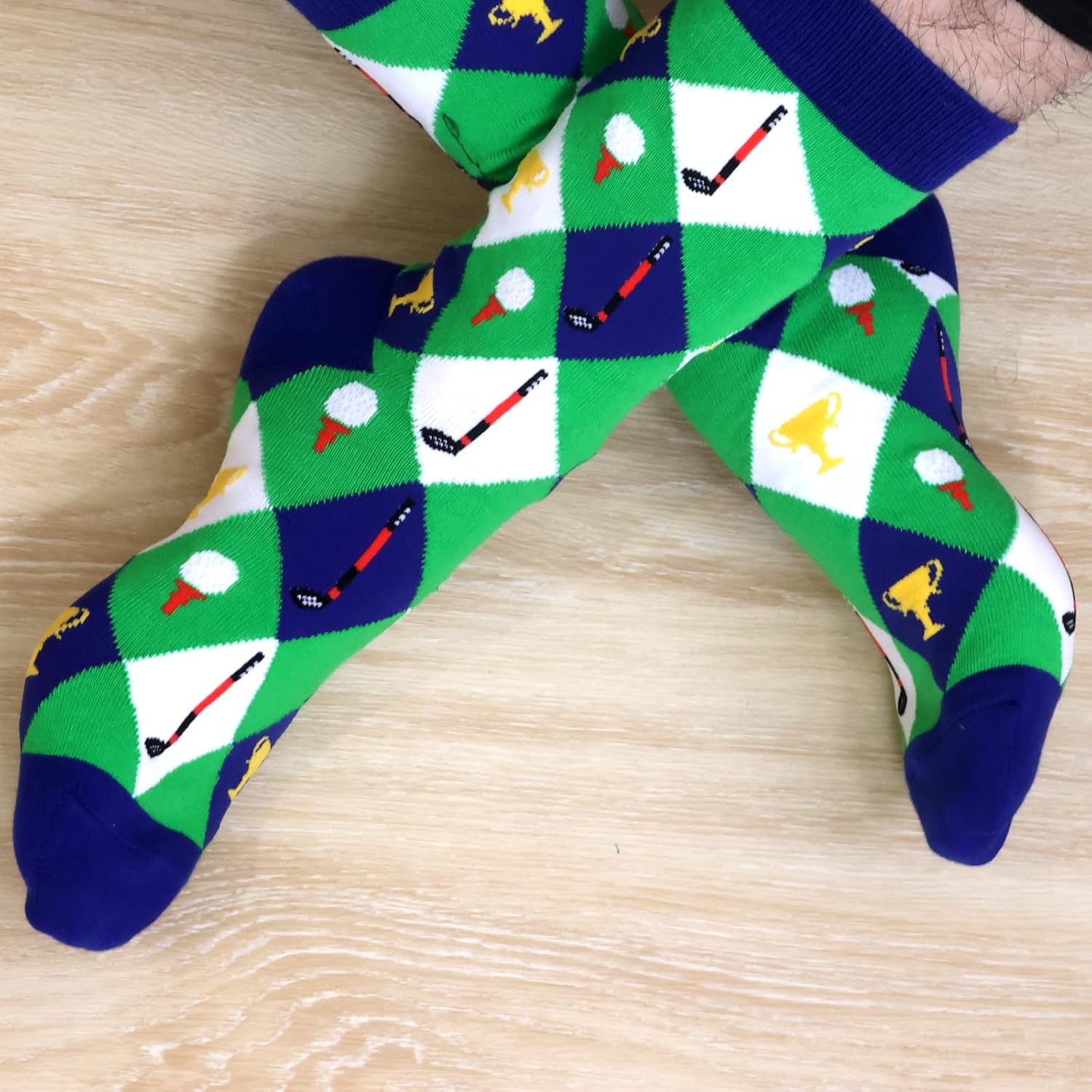 Fancy Land 6 Pairs Funny Golf Socks Men Women Valentines Gifts for Golf Lover Birthday Holiday Party Supplies - Image 8