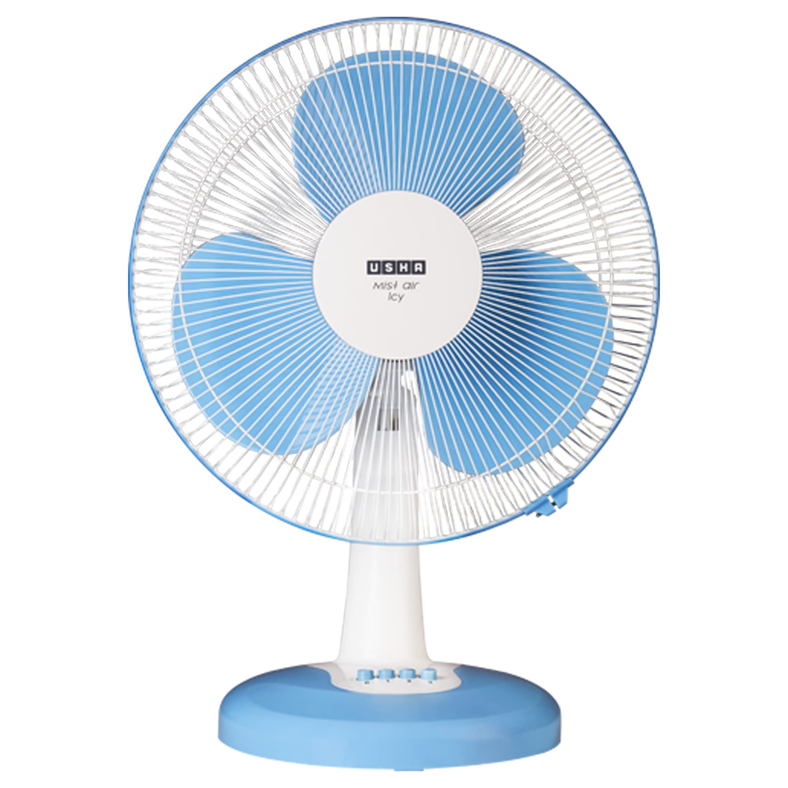 usha mist air flo 400mm table fan (light blue)