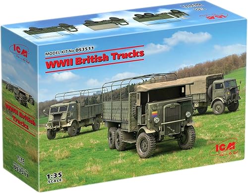 ICM DS3511 - Kit de Modelo de Vehículo Militar de Plástico WWII Camiones Británicos - Escala 1:35
