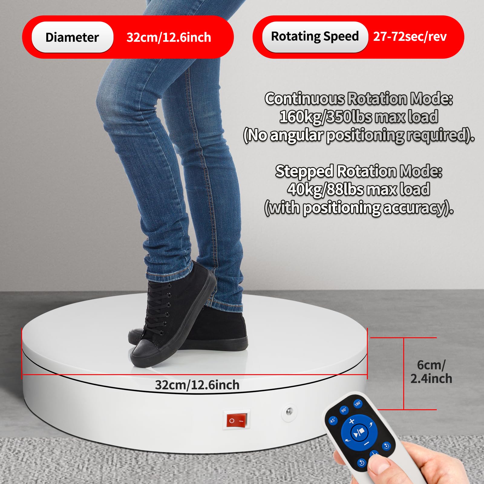 Motorized Rotating Turntable Display Stand - 360 Rotation -7