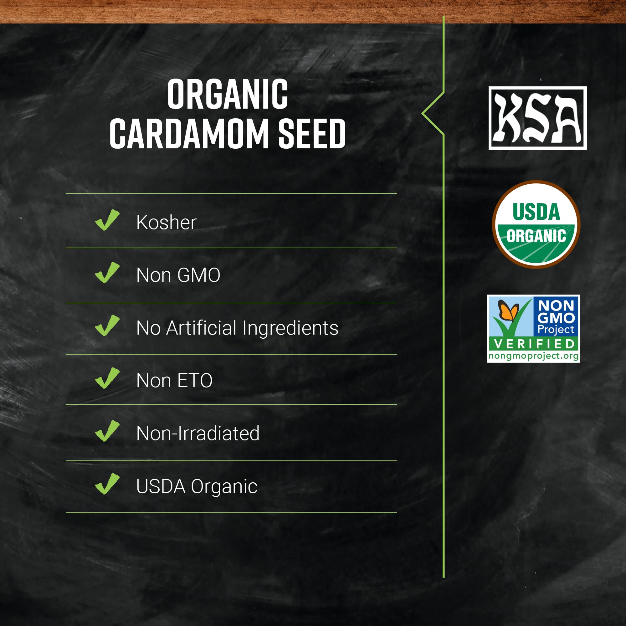Frontiera prodotti naturali i semi di cardamomo, Og, interi, 2,68-once