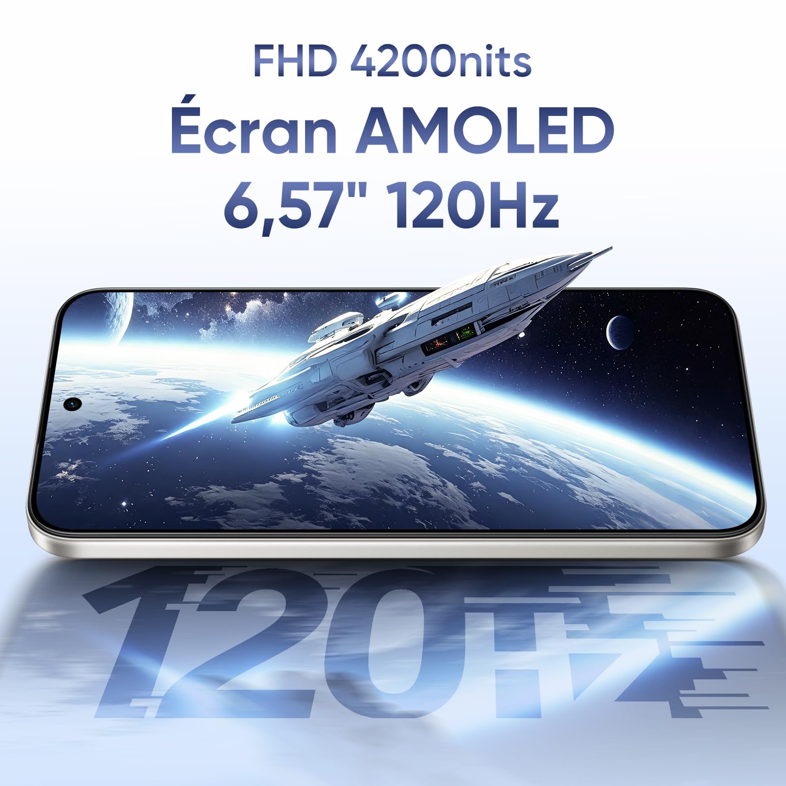 Smartphone realme 16 5G, 8GB+256GB, Écran AMOLED 120Hz 6,57", Batterie 6500mAh, Caméra 50MP Sony IMX852, Protection IP69K, Recharge Rapide 45W, Double SIM, Next IA, Noir