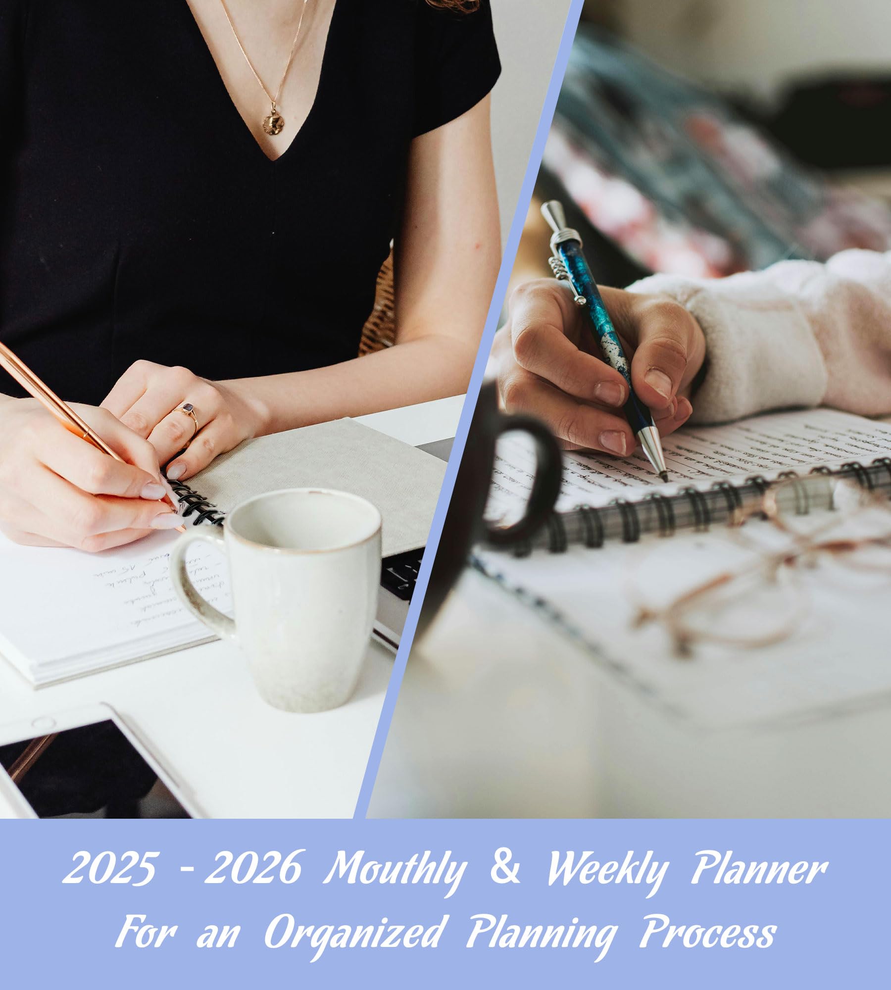 2025-2026, planer tygodniowy i miesięczny, 18-miesięczny, akademicki planer dzienny, styczeń 2025-cze 2026, A5 spiralny planer 2025, organizer z twardą okładką, dla kobiet i mężczyzn