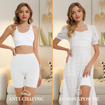 SIHOHAN 4 Pack Women Anti Chafing Shorts Boxer Seamless Under Dress Short | Comfort Safety Long Briefs, Breathable Smooth Boyshorts Slip Shorts for Yoga Walking