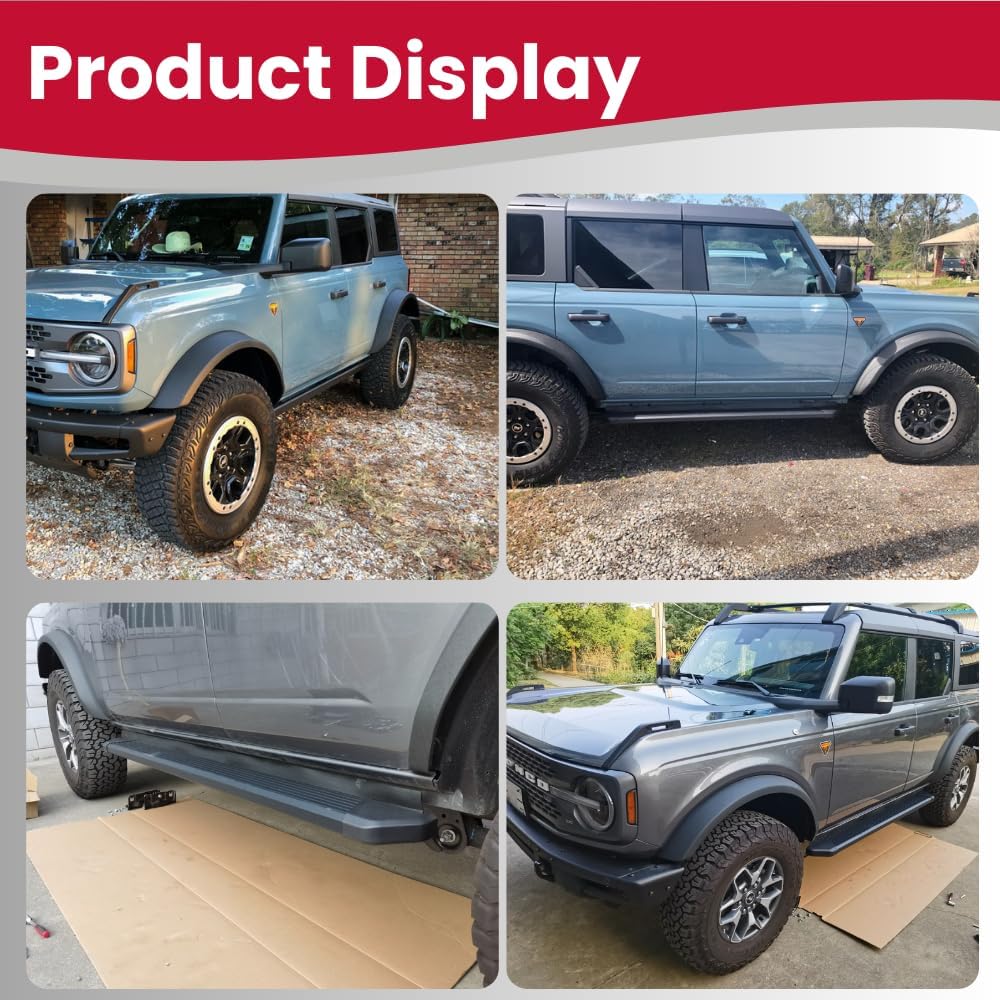 5" Side Steps fit for Ford Bronco 4 Door 2021 2022 2023 2024 2025 Running Board Nerf Bar Accessories