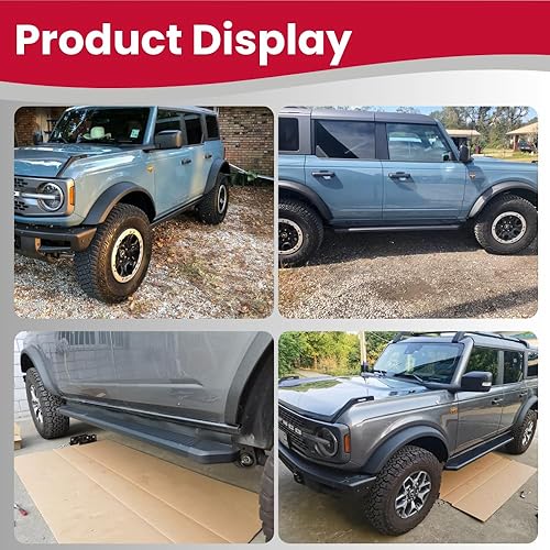 Miniatura 7 de Estribos laterales de 5 pulgadas para Ford Bronco de 4 puertas 2021 2022 2023 2024 2025 Accesorios de barra Nerf