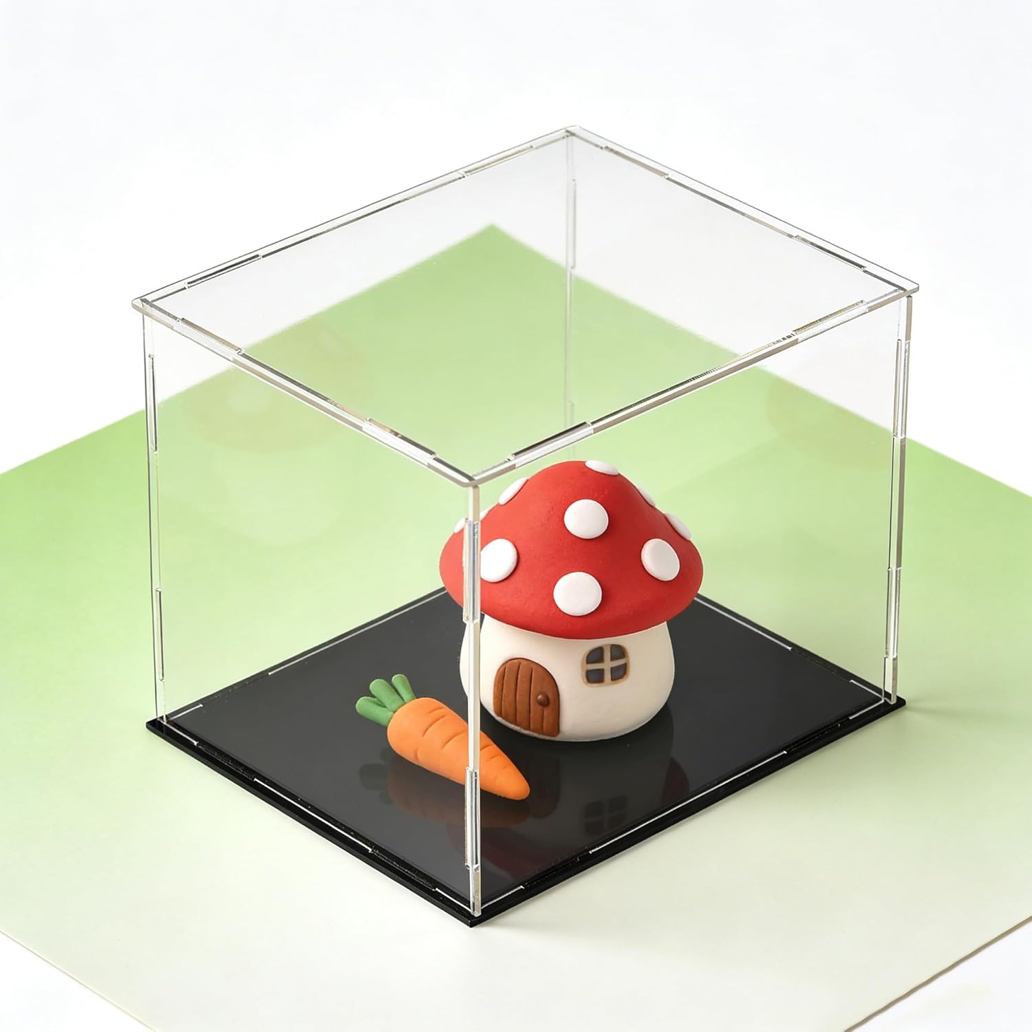 uxcell Acrylic Clear Display Case Box Dustproof Protection Showcase Cube Collectibles Show Box 9.8x7.9x7.9inch