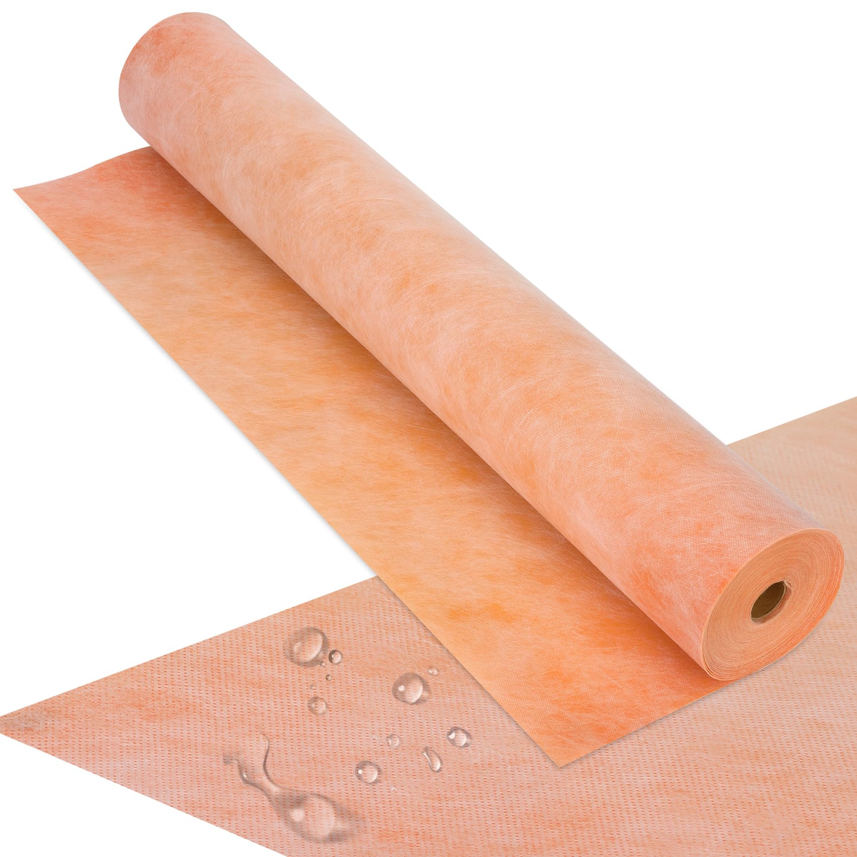 Membrana impermeabilizante para ducha, membrana impermeable de 3.3 pies x 98.5 pies (323 pies cuadrados), 23.6 mil de grosor, adecuada para impermeabilización de baño, impermeabilización de pared de