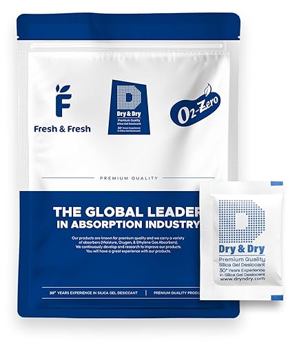 Dry & Dry Paquetes de gel de sílice de 0.18 oz 200 paquetes Deshumidificadores desecantes de gel de sílice, paquetes de gel de sílice, absorbentes