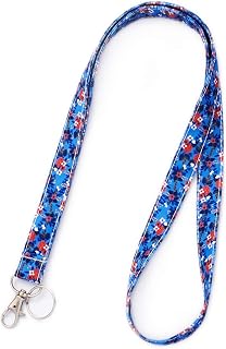 Birch Floral Gifts Lanyard ID Holder Cotton Fabric Preschool Lanyard Teacher Gift Coworker Gift for Her Boss (Birch)