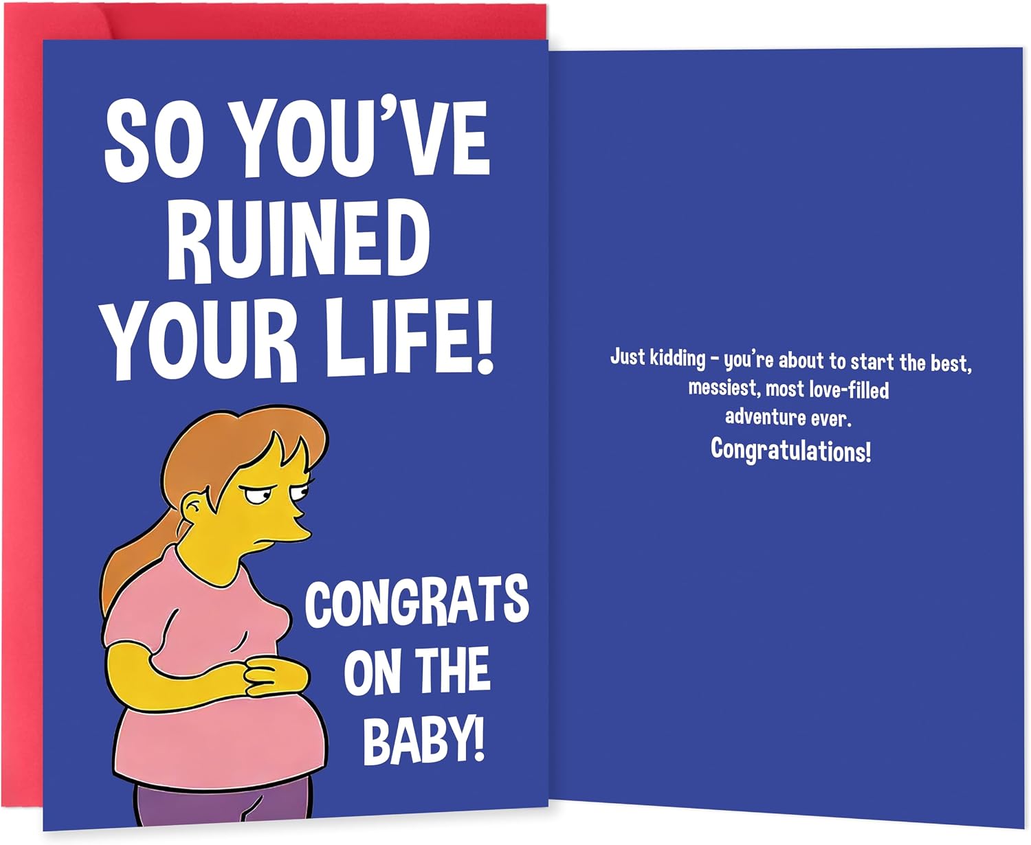 IDU Funny New Baby Card,Baby Shower Card,Pregnancy Encouragement Cards,Newborn Congratulations Cards Gifts for Expecting Mom Parents Friend Sister Daughter